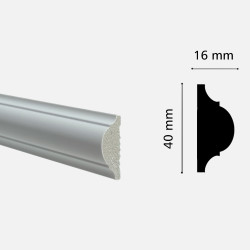 Молдинг з дюрополімеру GRANT DECO ABC-4016-1 (40 мм*16 мм) 2,4 м 