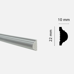 Молдинг з дюрополімеру GRANT DECO AD-013-1 (22 мм*10 мм) 2,4 м