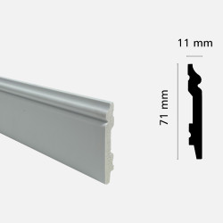 Плінтус з дюрополімеру GRANT DECO DSK-7111-1 (71 мм*11 мм) 2,4 м