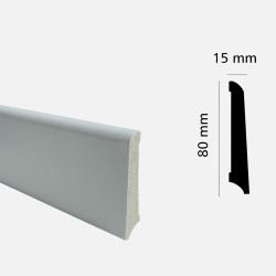 Плінтус з дюрополімеру GRANT DECO DSK-7915-1(80 мм*15 мм) 2,4 м