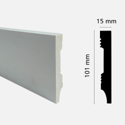 Плінтус з дюрополімеру GRANT DECO DSK-10515-1 (101 мм*15 мм) 2,4 м