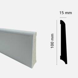 Плінтус з дюрополімеру GRANT DECO DSK-10030-1 (100 мм*15 мм) 2,4 м
